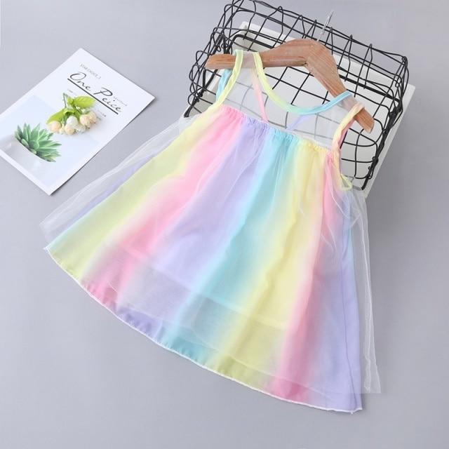 Girl, Summer Rainbow Dress
